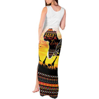 Happy Africa Day Tank Maxi Dress African Safari With Map