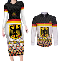 Custom Germany Hockey Couples Matching Long Sleeve Bodycon Dress and Long Sleeve Button Shirt Go Trager der Adler