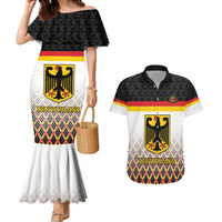 Custom Germany Hockey Couples Matching Mermaid Dress and Hawaiian Shirt Go Trager der Adler