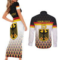 Custom Germany Hockey Couples Matching Short Sleeve Bodycon Dress and Long Sleeve Button Shirt Go Trager der Adler