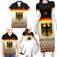 Custom Germany Hockey Family Matching Long Sleeve Bodycon Dress and Hawaiian Shirt Go Trager der Adler