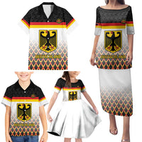 Custom Germany Hockey Family Matching Puletasi and Hawaiian Shirt Go Trager der Adler