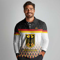 Custom Germany Hockey Long Sleeve Polo Shirt Go Trager der Adler