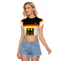 Custom Germany Hockey Raglan Cropped T Shirt Go Trager der Adler