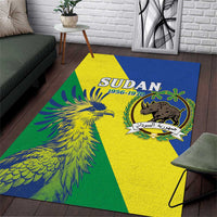 Personalized Sudan 1956-1970 Area Rug Secretary Bird Coat Of Arms