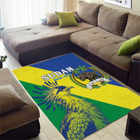 Personalized Sudan 1956-1970 Area Rug Secretary Bird Coat Of Arms
