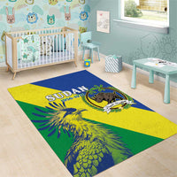 Personalized Sudan 1956-1970 Area Rug Secretary Bird Coat Of Arms