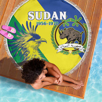 Personalized Sudan 1956-1970 Beach Blanket Secretary Bird Coat Of Arms