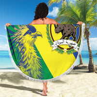 Personalized Sudan 1956-1970 Beach Blanket Secretary Bird Coat Of Arms