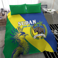 Personalized Sudan 1956-1970 Bedding Set Secretary Bird Coat Of Arms