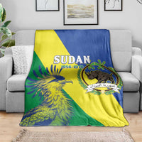 Personalized Sudan 1956-1970 Blanket Secretary Bird Coat Of Arms