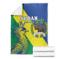 Personalized Sudan 1956-1970 Blanket Secretary Bird Coat Of Arms