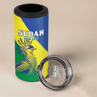 Personalized Sudan 1956-1970 4 in 1 Can Cooler Tumbler Secretary Bird Coat Of Arms
