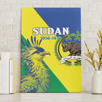 Personalized Sudan 1956-1970 Canvas Wall Art Secretary Bird Coat Of Arms
