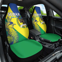 Personalized Sudan 1956-1970 Car Seat Cover Secretary Bird Coat Of Arms