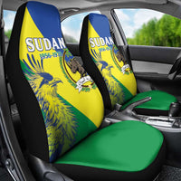 Personalized Sudan 1956-1970 Car Seat Cover Secretary Bird Coat Of Arms