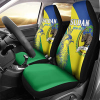 Personalized Sudan 1956-1970 Car Seat Cover Secretary Bird Coat Of Arms