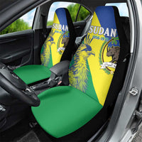 Personalized Sudan 1956-1970 Car Seat Cover Secretary Bird Coat Of Arms