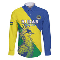 Personalized Sudan 1956-1970 Family Matching Puletasi and Hawaiian Shirt Secretary Bird Coat Of Arms