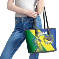 Personalized Sudan 1956-1970 Leather Tote Bag Secretary Bird Coat Of Arms