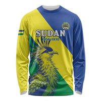 Personalized Sudan 1956-1970 Long Sleeve Shirt Secretary Bird Coat Of Arms