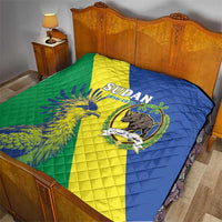 Personalized Sudan 1956-1970 Quilt Secretary Bird Coat Of Arms