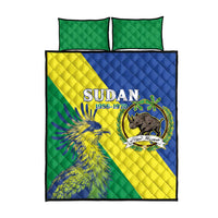 Personalized Sudan 1956-1970 Quilt Bed Set Secretary Bird Coat Of Arms