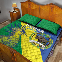 Personalized Sudan 1956-1970 Quilt Bed Set Secretary Bird Coat Of Arms