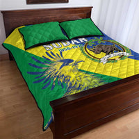 Personalized Sudan 1956-1970 Quilt Bed Set Secretary Bird Coat Of Arms