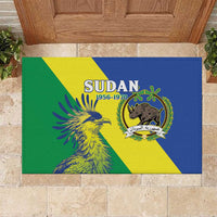 Personalized Sudan 1956-1970 Rubber Doormat Secretary Bird Coat Of Arms