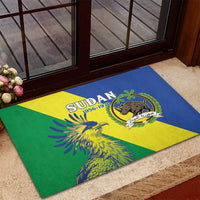 Personalized Sudan 1956-1970 Rubber Doormat Secretary Bird Coat Of Arms