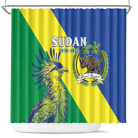 Personalized Sudan 1956-1970 Shower Curtain Secretary Bird Coat Of Arms