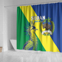 Personalized Sudan 1956-1970 Shower Curtain Secretary Bird Coat Of Arms