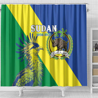 Personalized Sudan 1956-1970 Shower Curtain Secretary Bird Coat Of Arms