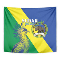 Personalized Sudan 1956-1970 Tapestry Secretary Bird Coat Of Arms