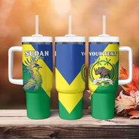Personalized Sudan 1956-1970 Tumbler With Handle Secretary Bird Coat Of Arms