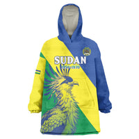 Personalized Sudan 1956-1970 Wearable Blanket Hoodie Secretary Bird Coat Of Arms