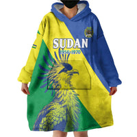 Personalized Sudan 1956-1970 Wearable Blanket Hoodie Secretary Bird Coat Of Arms