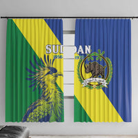 Personalized Sudan 1956-1970 Window Curtain Secretary Bird Coat Of Arms