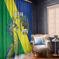 Personalized Sudan 1956-1970 Window Curtain Secretary Bird Coat Of Arms