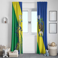 Personalized Sudan 1956-1970 Window Curtain Secretary Bird Coat Of Arms