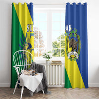 Personalized Sudan 1956-1970 Window Curtain Secretary Bird Coat Of Arms