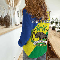 Personalized Sudan 1956-1970 Women Casual Shirt Secretary Bird Coat Of Arms