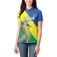 Personalized Sudan 1956-1970 Women Polo Shirt Secretary Bird Coat Of Arms