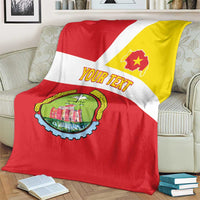 Personalized Ethiopia Amhara Region Blanket Coat Of Arms With Map
