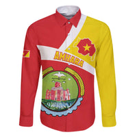 Personalized Ethiopia Amhara Region Family Matching Off The Shoulder Long Sleeve Dress and Hawaiian Shirt Coat Of Arms With Map