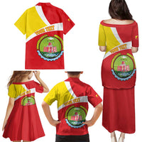 Personalized Ethiopia Amhara Region Family Matching Puletasi and Hawaiian Shirt Coat Of Arms With Map