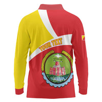Personalized Ethiopia Amhara Region Long Sleeve Polo Shirt Coat Of Arms With Map