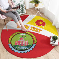 Personalized Ethiopia Amhara Region Round Carpet Coat Of Arms With Map