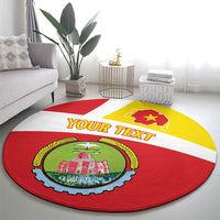 Personalized Ethiopia Amhara Region Round Carpet Coat Of Arms With Map